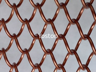 China Metal Decorative Wire Mesh Curtain Antique Brass Color For Room Divider supplier