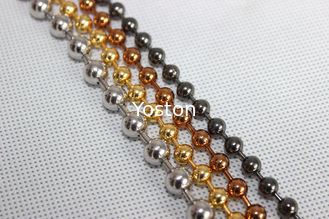 China Hanging Ball Chain Beaded Wire Mesh Curtain Shimmer Metal Area Separators supplier