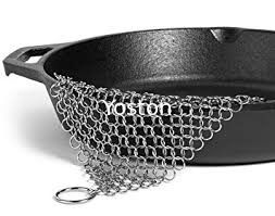 China 8 &quot; X 6 &quot; SS 316 Metal Mesh Curtains Chainmail Scrubber For Cleaning Cast Iron Pan supplier