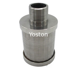 China Stainless Steel Wedge Wire Screen Water Filter Nozzle Flate Cover Plate With Thread Coupling supplier
