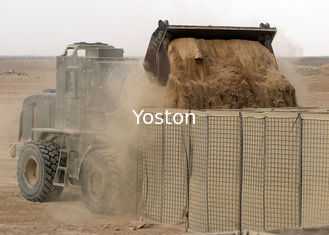 China Military Welded Hesco Bastion Barrier Wall , Gabion Hesco Barriers Geotextile Lined supplier