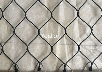 China Black Oxide Coated Stainless Steel Netting Mesh , Wire Cable Netting Anti Weather supplier