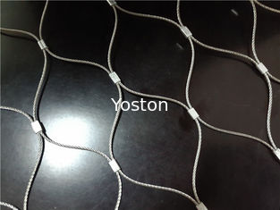 China Stainless Steel Ferrule Flexible Cable Mesh Customized Panel Shape Non Flammable supplier
