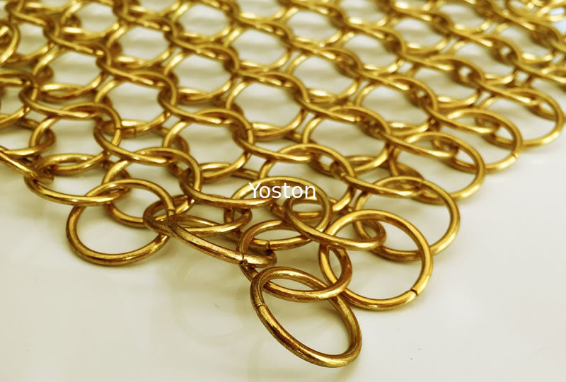 Architectural Drapery Ring Wire Mesh Curtain Stainless Steel Chain