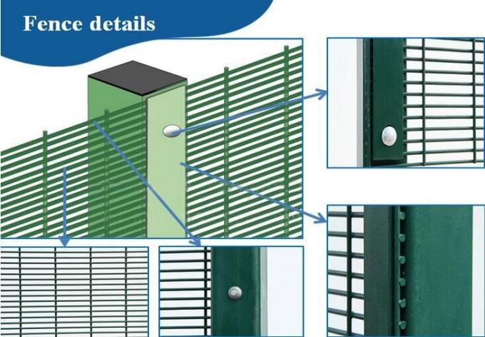 358 Anti Climb Welded Wire Mesh Fencing Panels , Steel Security Fence Panels For Prison