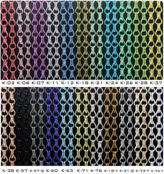 Anodized Aluminum Chain Curtain , Metal Chain Link Curtains For Hair Salon Screen
