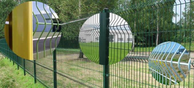 3D Curvy PVC Coated Welded Wire Mesh Fencing , Metal Security Fence Panels For Airport