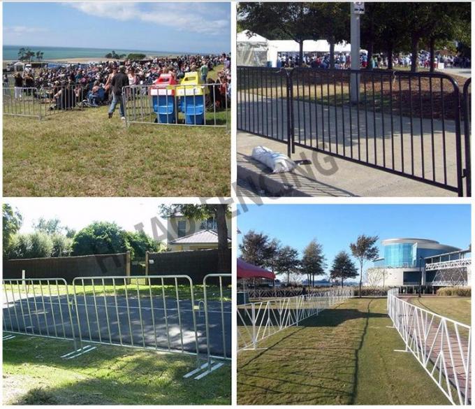 Low Carbon Steel Wire Mesh Fence Panels Pedestrian / Crowd Control Barricades