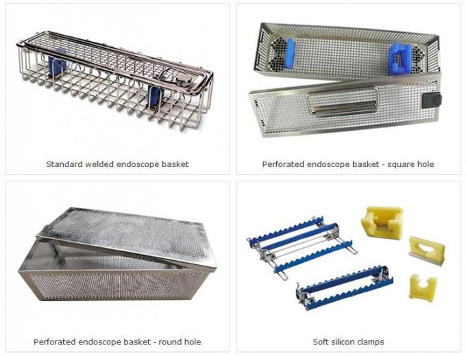 Endoscope Trays Surgical Instrument Sterilization Containers Stainless Steel Wire Mesh Basket