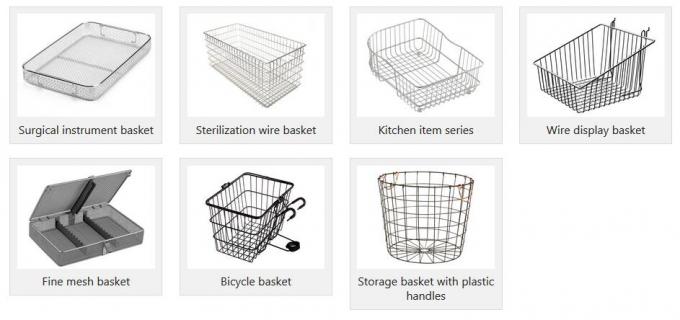 AISI Stainless Steel 304 Surgical Instrument Sterilization Containers Wire Storage Basket