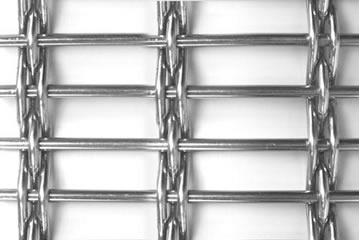 Crimped wire mesh with 90mm warp pitch.