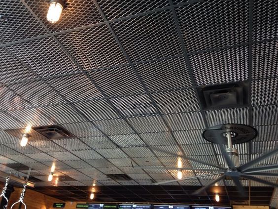 Architectural Aluminum Expanded Metal Mesh Panels For Interior Ceiling