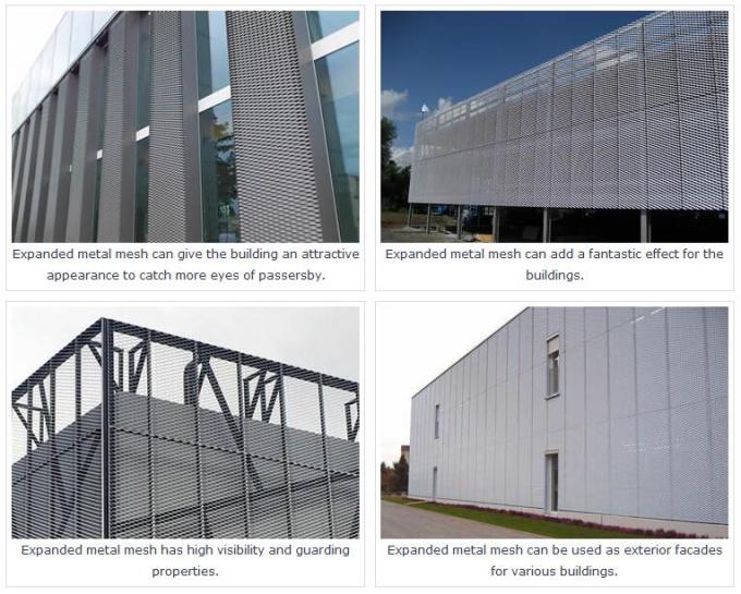 Anti - Corrosion Architectural Wire Mesh Wall Perforated Metal Facade Cladding