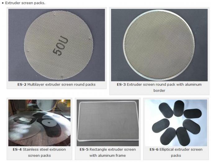 Plastic Extruder Wire Mesh Filter Discs Pack Extruder Screen Single / Multilayers