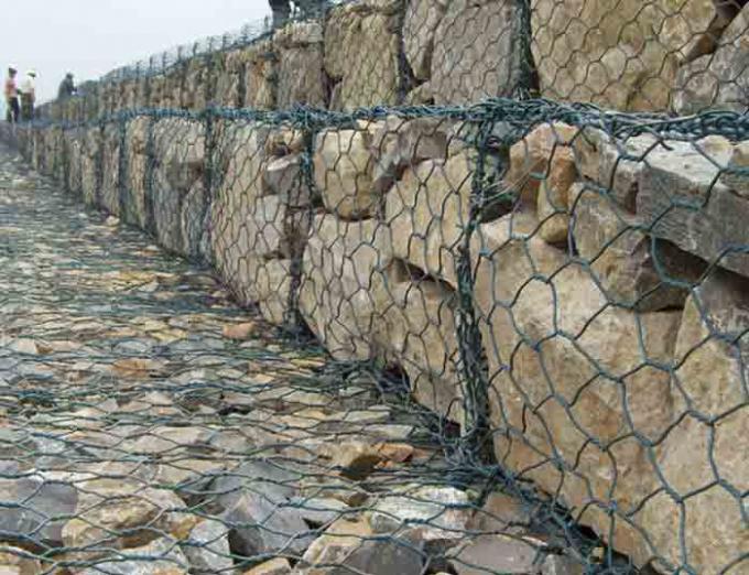 PVC coated hexagonal gabion wire mesh baskets walls price