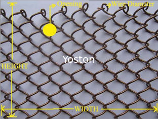 China Metalic Chain Link Wire Mesh , Hanging Room Mesh Screen Curtain UV Resistant supplier