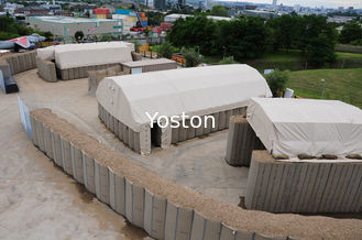 China Protective Barrier House Wall Bastion Wall Hesco Raid Deployment For Military Defense supplier