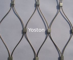China Diamond Ferruled Flexible Cable Mesh SS Material High Open Area Animal Enclosure supplier