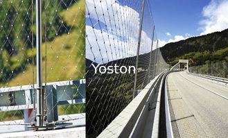 China Bridge Balustrade Stainless Steel Rope Mesh , Cable Mesh Netting Ferrule / Knotted supplier