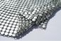 Metallic Sequined Aluminum Mesh Shower Curtain , Mesh Drapery Fabric Soft Texture supplier